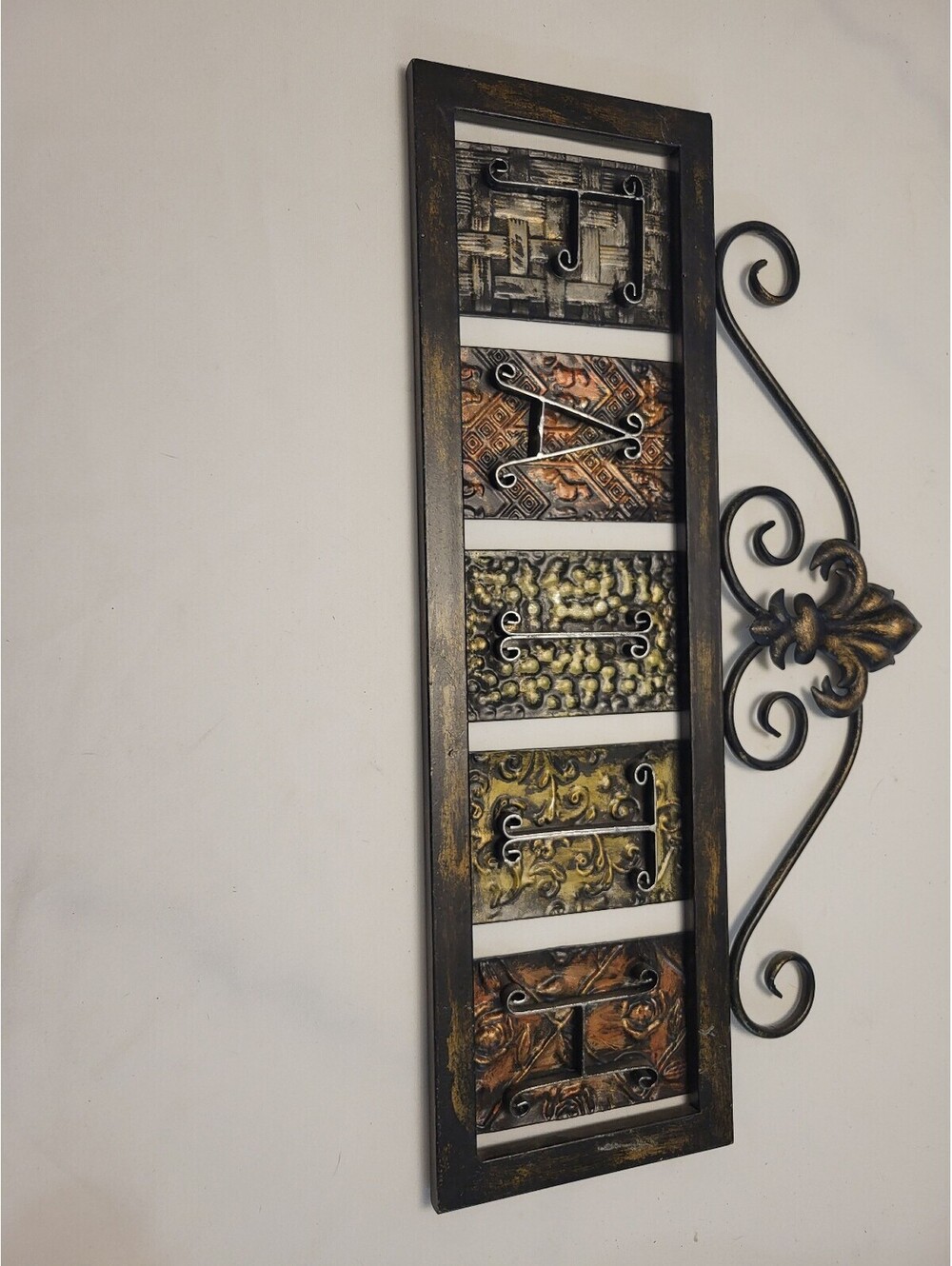 Decorative Faith Hanging Artistic Metal Design 20.5"x11.5"